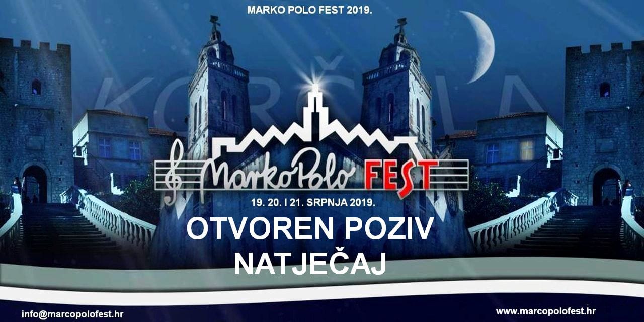 JAVNI POZIV PROIZVOĐAČIMA VINA ZA XXV. MEĐUNARODNI MARKO POLO FEST KORČULA 2019.